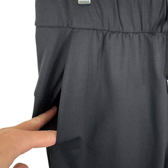 G4Free Black Nylon Elastic Waist Drawstring Stretchy Cropped Casual Pants Sz XL - Picture 3 of 5